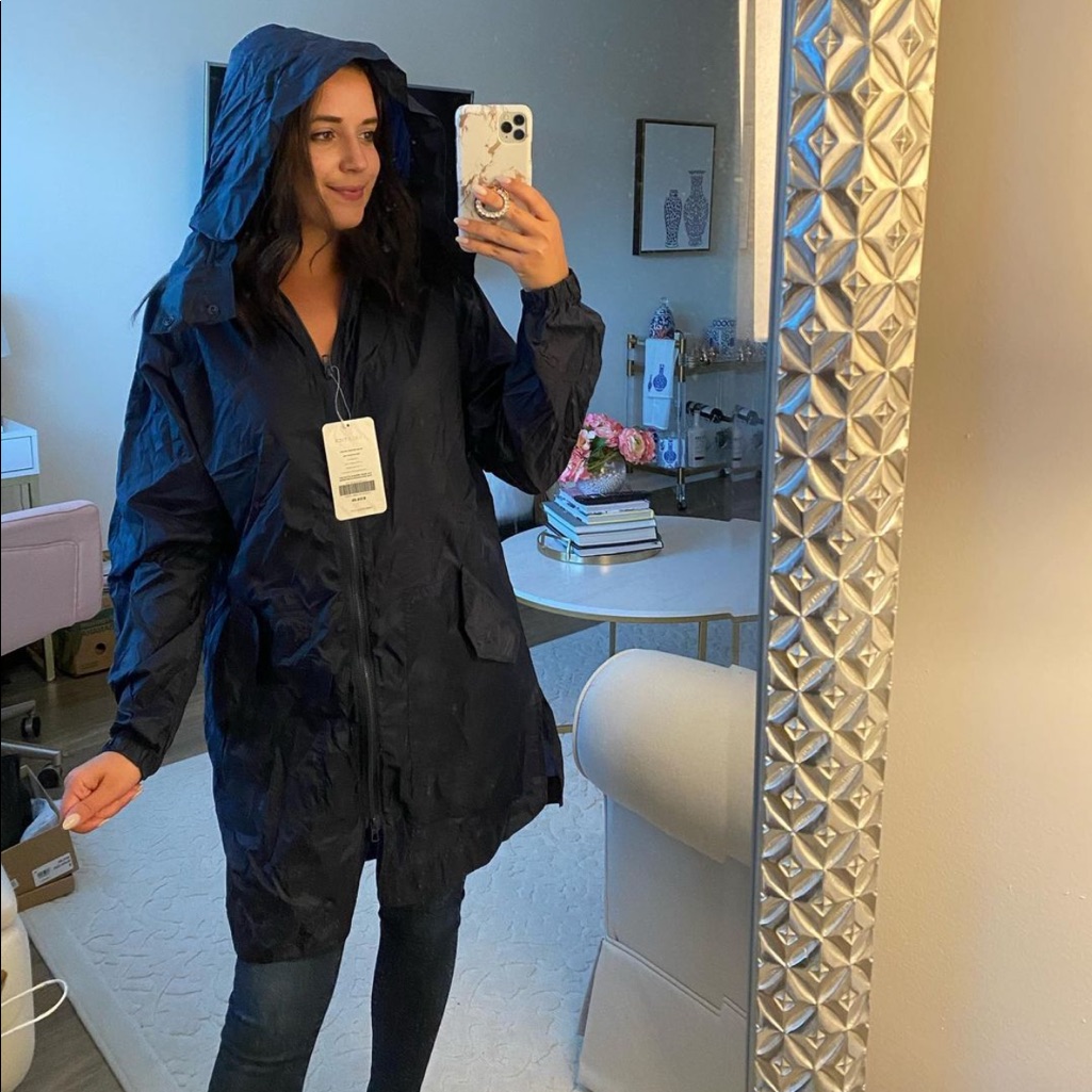Fabletics Navy Rain Jacket